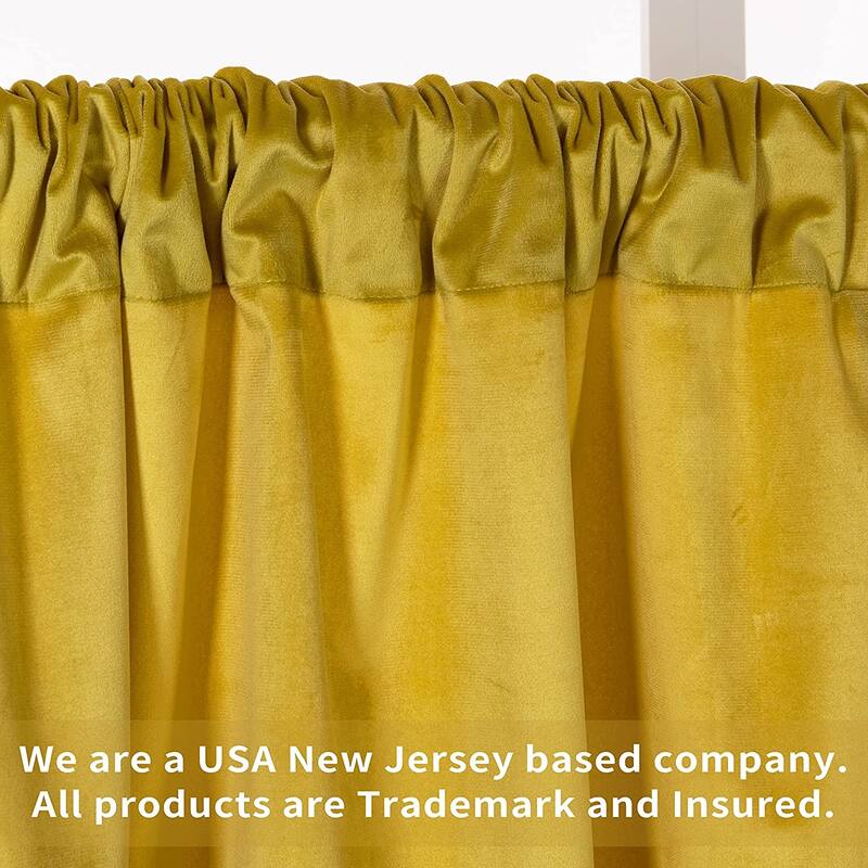 DriftAway Velvet Room Darkening Rod Pocket Tie Up Valance