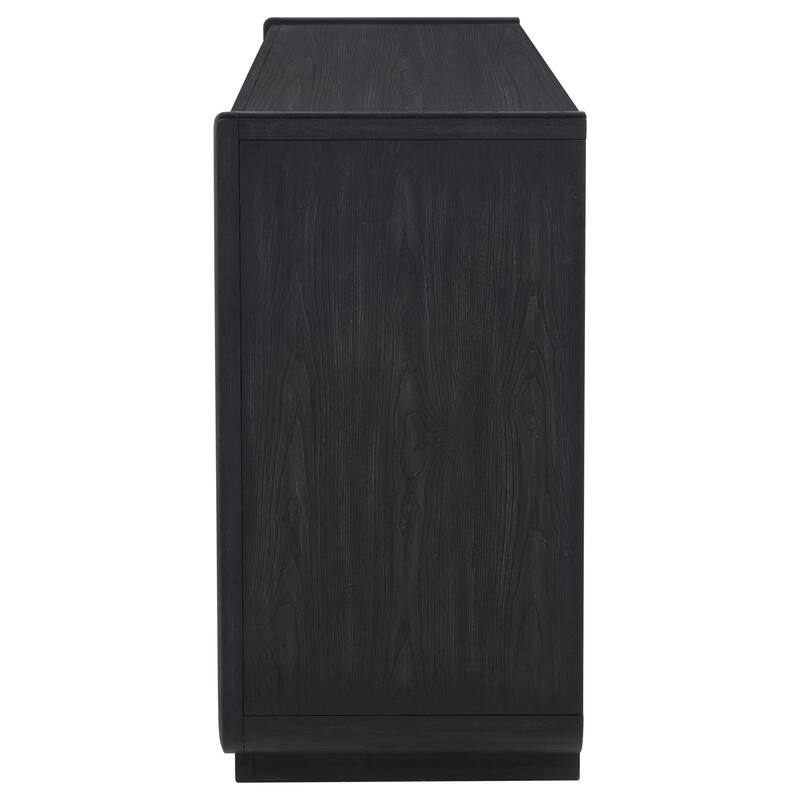 Leandro 2-drawer Dining Sideboard Server Burnished Black - 64" x 19" x 36"