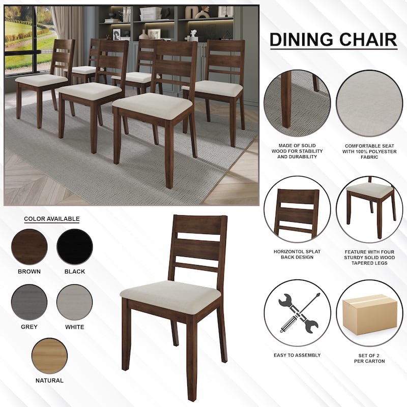 CraftPorch Elegant 7-piece Wooden Dining Set