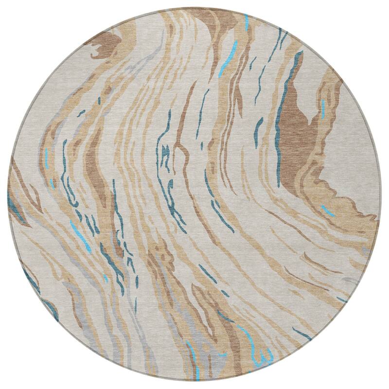 HomeRoots Abstract Transitional Rectangle Outdoor Rug