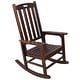 preview thumbnail 12 of 18, Wooden Porch Rocker Chair Wide Seat and Tall Backrest,High Back Smooth Rocking Chairs for Outdoor & Indoor,Light