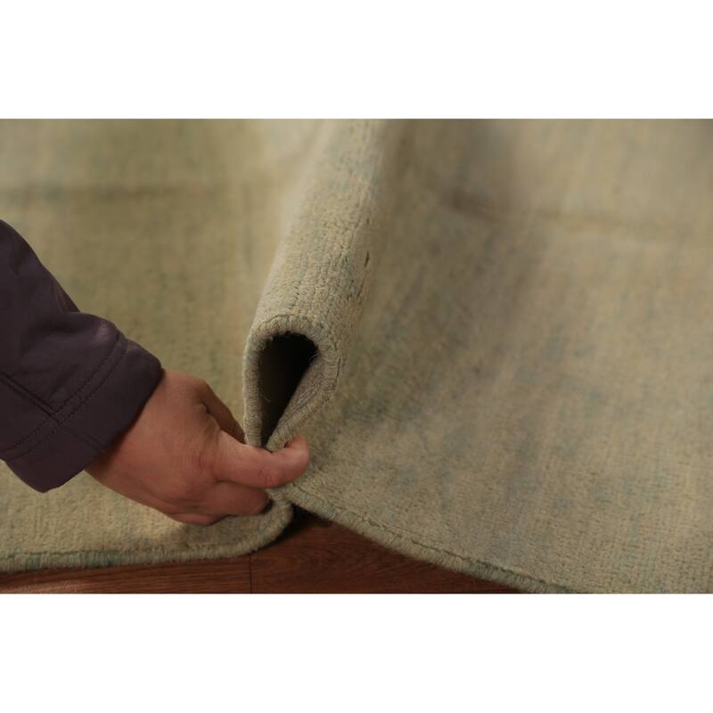 Modern Gabbeh Oriental Rug Handmade Solid Wool Carpet - 2'7" x 4'0"