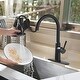 preview thumbnail 5 of 8, Pull Down Kitchen Sink Faucet with Magnetic Docking Sprayer, Single Handle Stainless Steel Kitchen Sink Faucets with Deck Plate