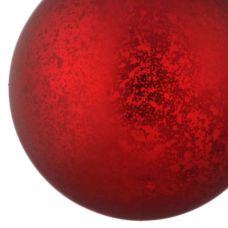 100mm Shatterproof Plastic Matt Mercury Ball Ornament Set of 2
