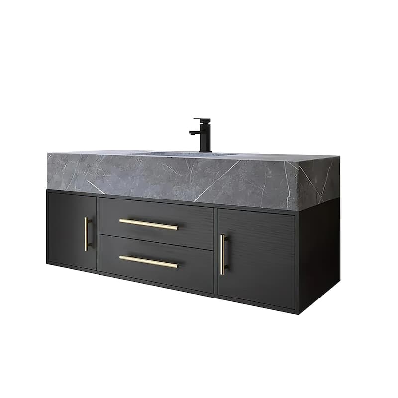 Modern 39" Wall Mounted Single Bathroom Vanity Set Fits Standard Bathrooms