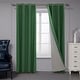 preview thumbnail 46 of 95, Deconovo Faux Linen Total Blackout with Coating Curtains (2 Panel) 52W x 108L - Dark Forest