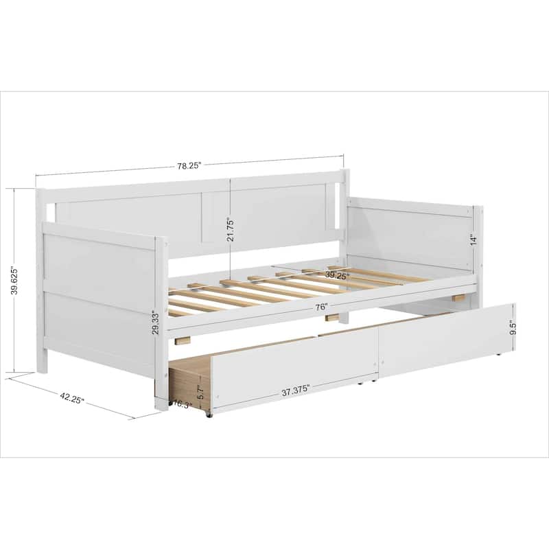Daybed with 2 drawers