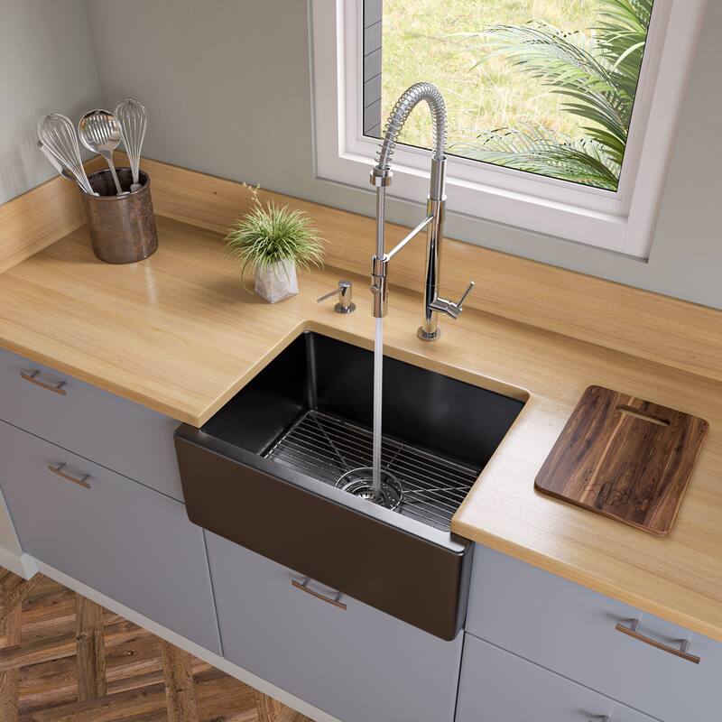 Polished Chrome Commercial Spring Kitchen Faucet