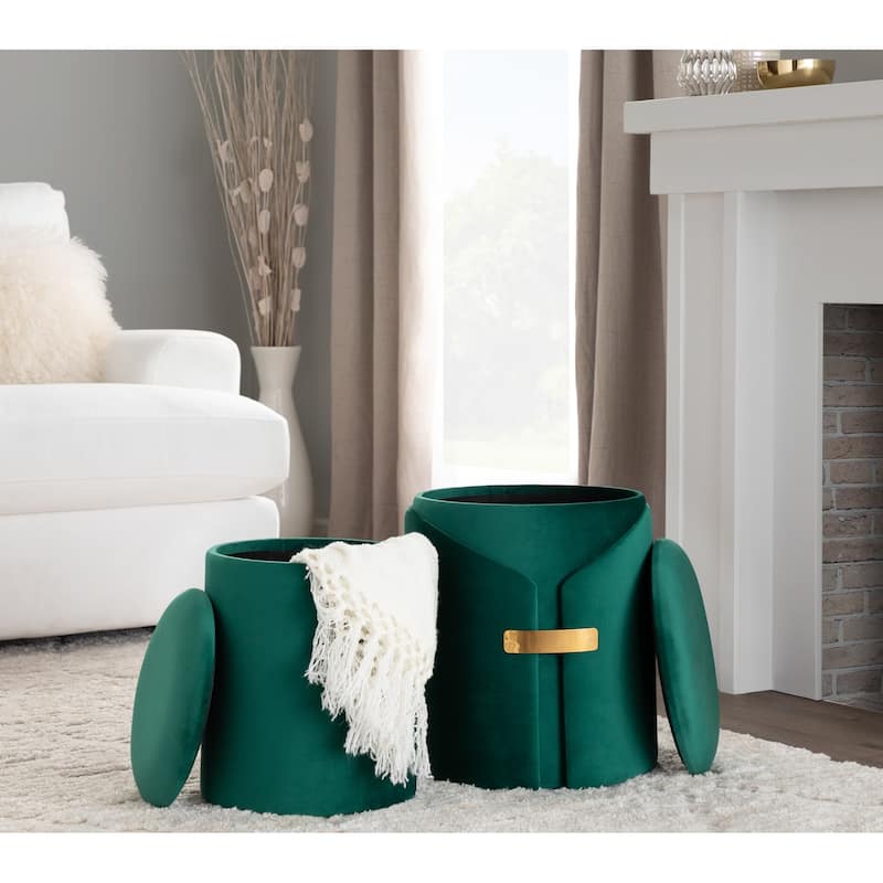 Silver Orchid Dahlia Ottoman Set