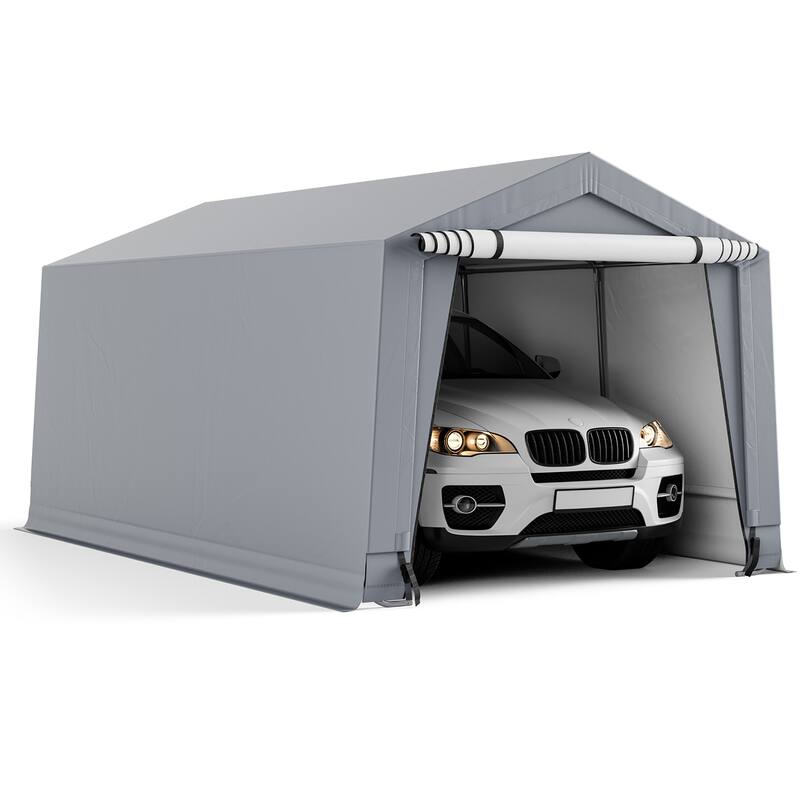 Costway 10' x 16'\10.2' X 20.4' Heavy-Duty Carport Car Canopy Shelter - 10' x 16'