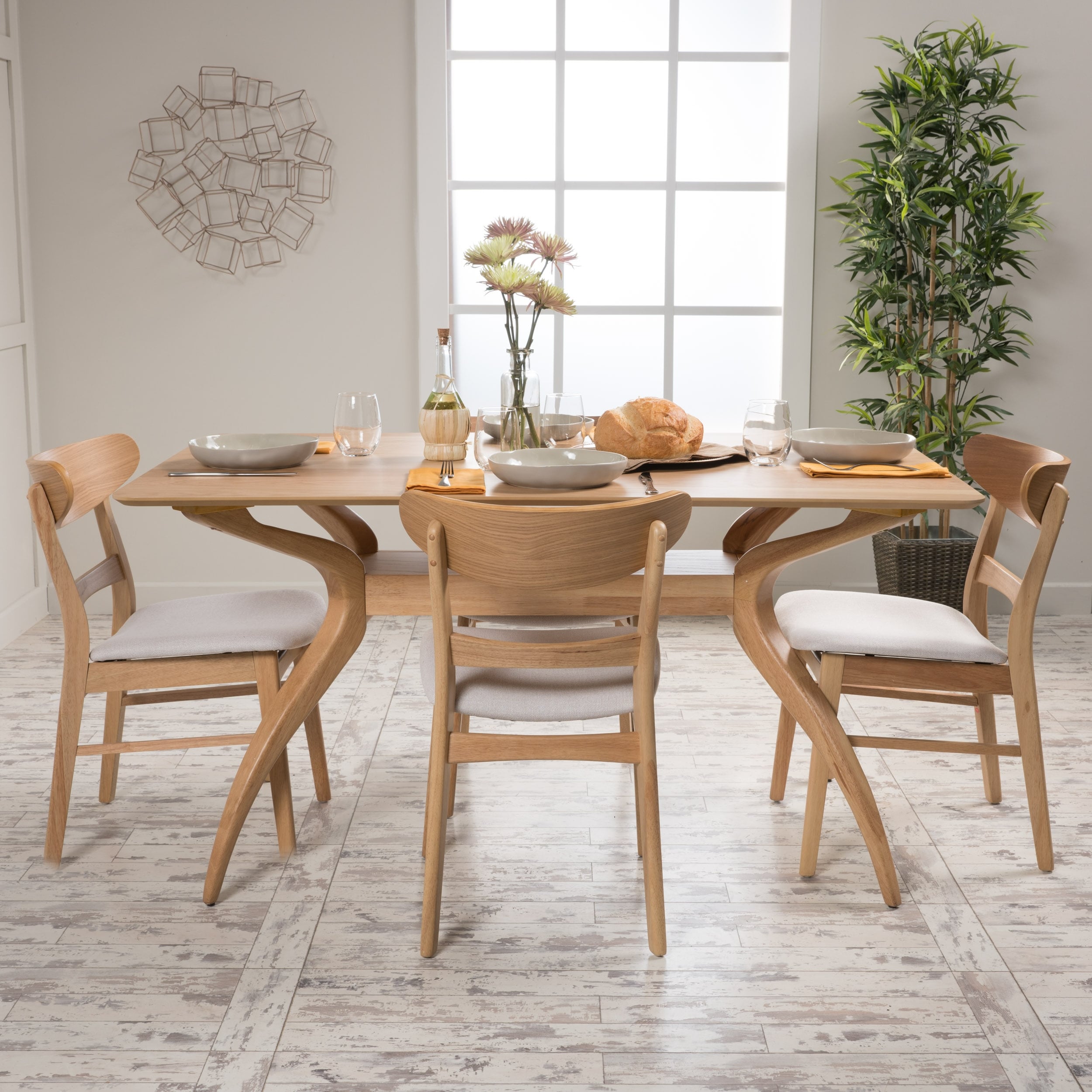 Harrisburg Tobey Compact Round Dining Set - Grey 5-Piece Set