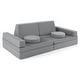 preview thumbnail 9 of 30, Convertible Kids Sofa Playset with Zipper 66" x 33" x 21" (L x W x H) - Grey