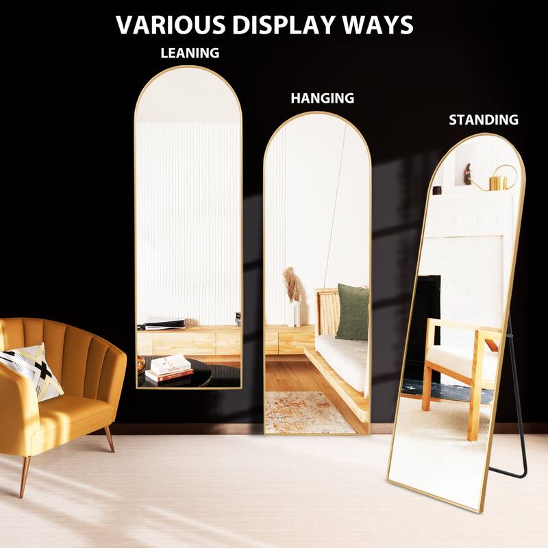 Aluminum Metal Frame Full-Length Floor Mirror