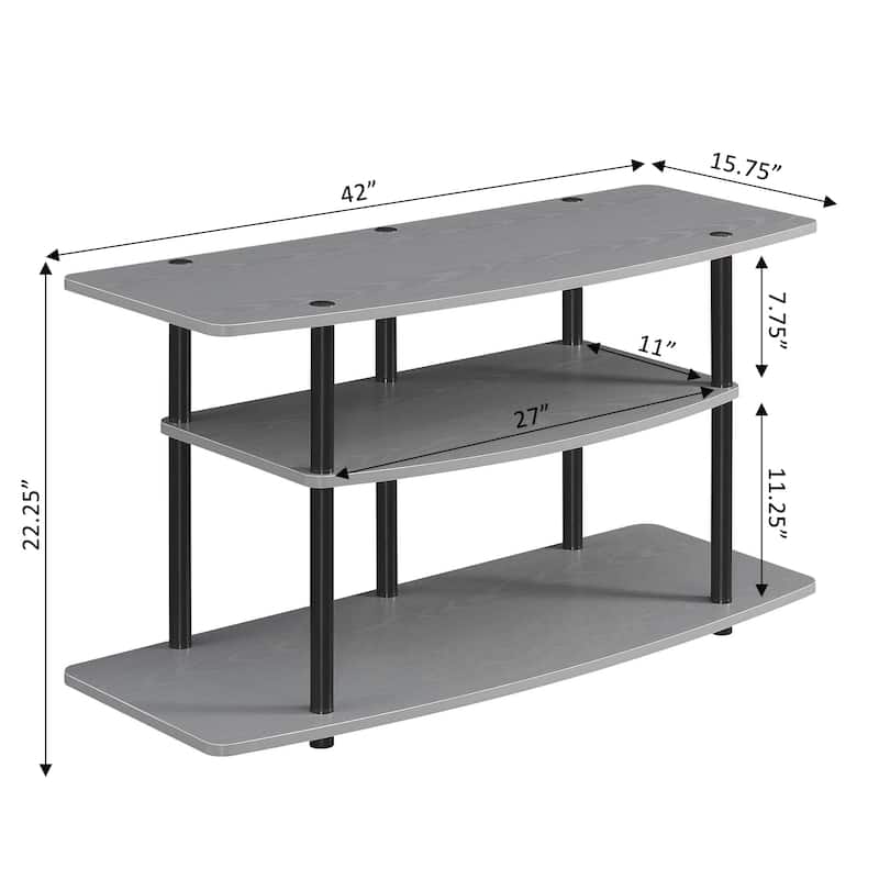 Convenience Concepts Designs2Go No Tools 3 Tier Wide TV Stand