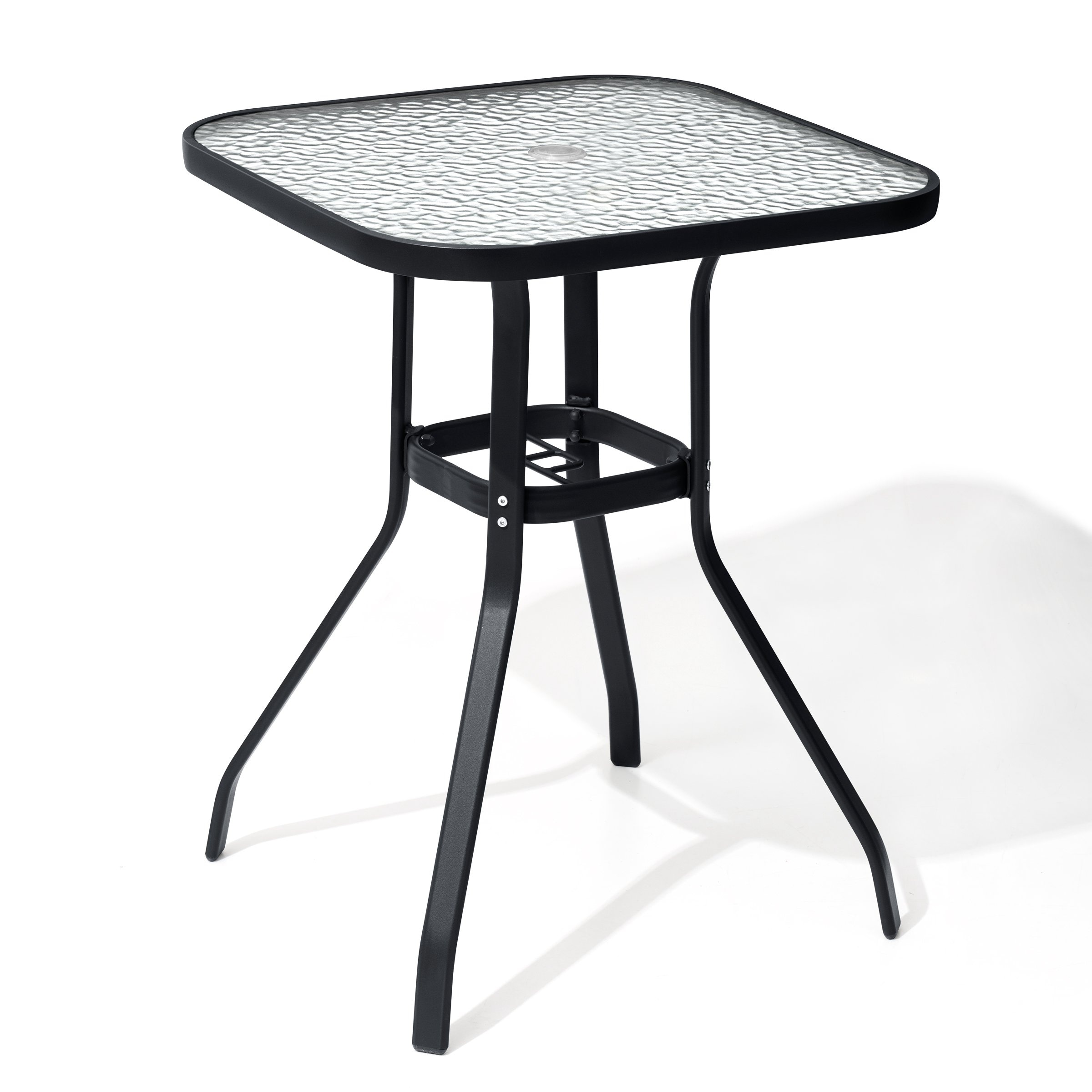 bar height patio dining table with umbrella hole Patiomore Table, Outdoor Bar Bistro Hole, Metal Frame and Slat Design (Black) : Patio, Lawn & Garden The patio table is made of a sturdy metal frame with E W WARMHOL Cast Aluminum Patio