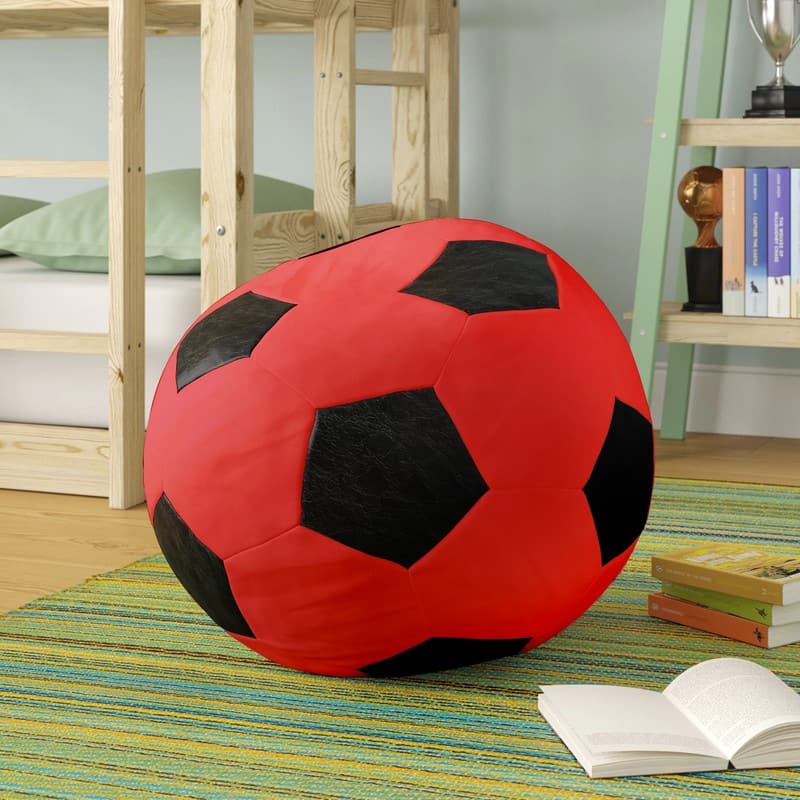 Leatherette Bean Bag Cover Without Filler, Ideal for Children and Teenagers by Ample Decor