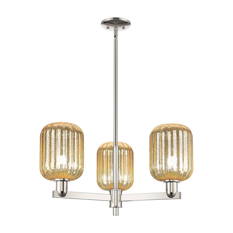 Innovations Lighting Downtown Urban - Preston - 3 Light 18" Jar Shade Stem Hung Chandelier