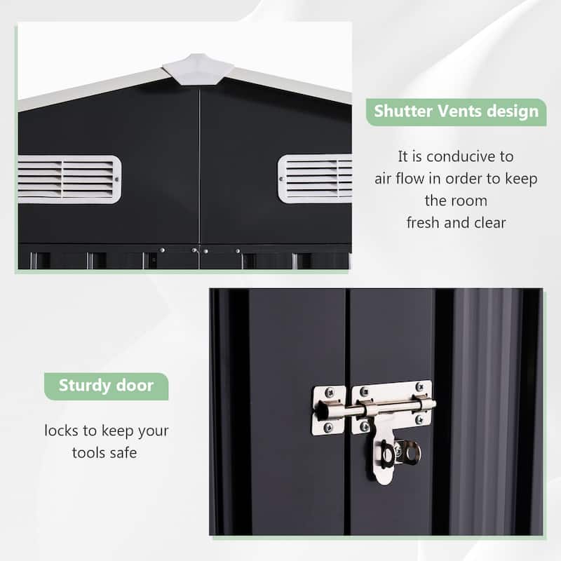 8'x 6'Metal Outdoor Storage Shed