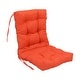 preview thumbnail 60 of 61, Multi-section Tufted Outdoor Seat/Back Chair Cushion (Multiple Sizes) 18" x 38" - Tangerine Dream