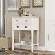 preview thumbnail 24 of 33, Moda Narrow Console Table, Slim Sofa Table with Three Storage Drawers