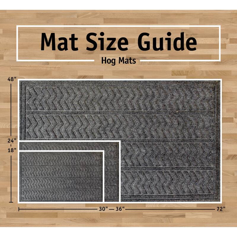 J&M Charcoal Ribbed Walk Off Utility Runner 22x60