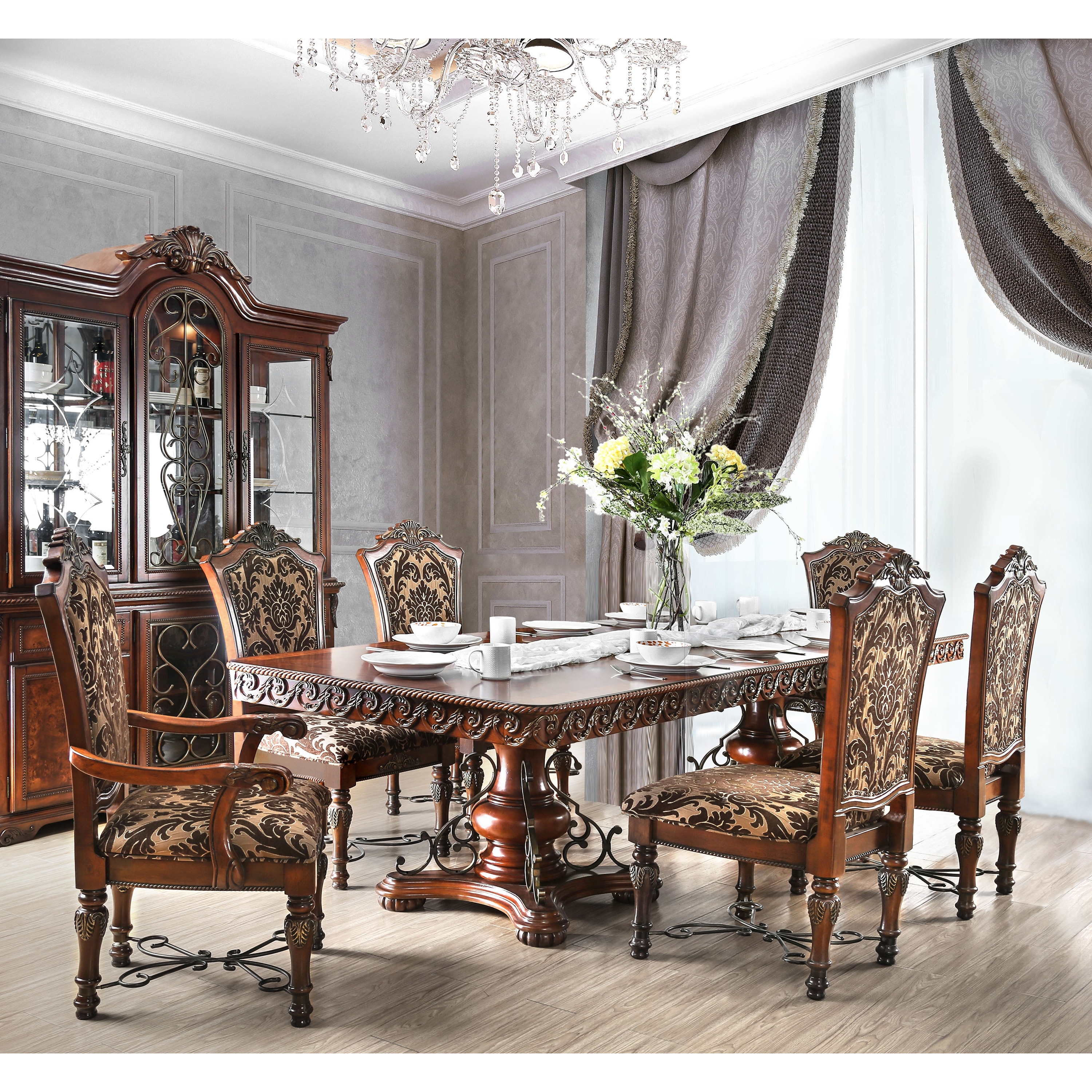 Traditional dining deals room sets cherry