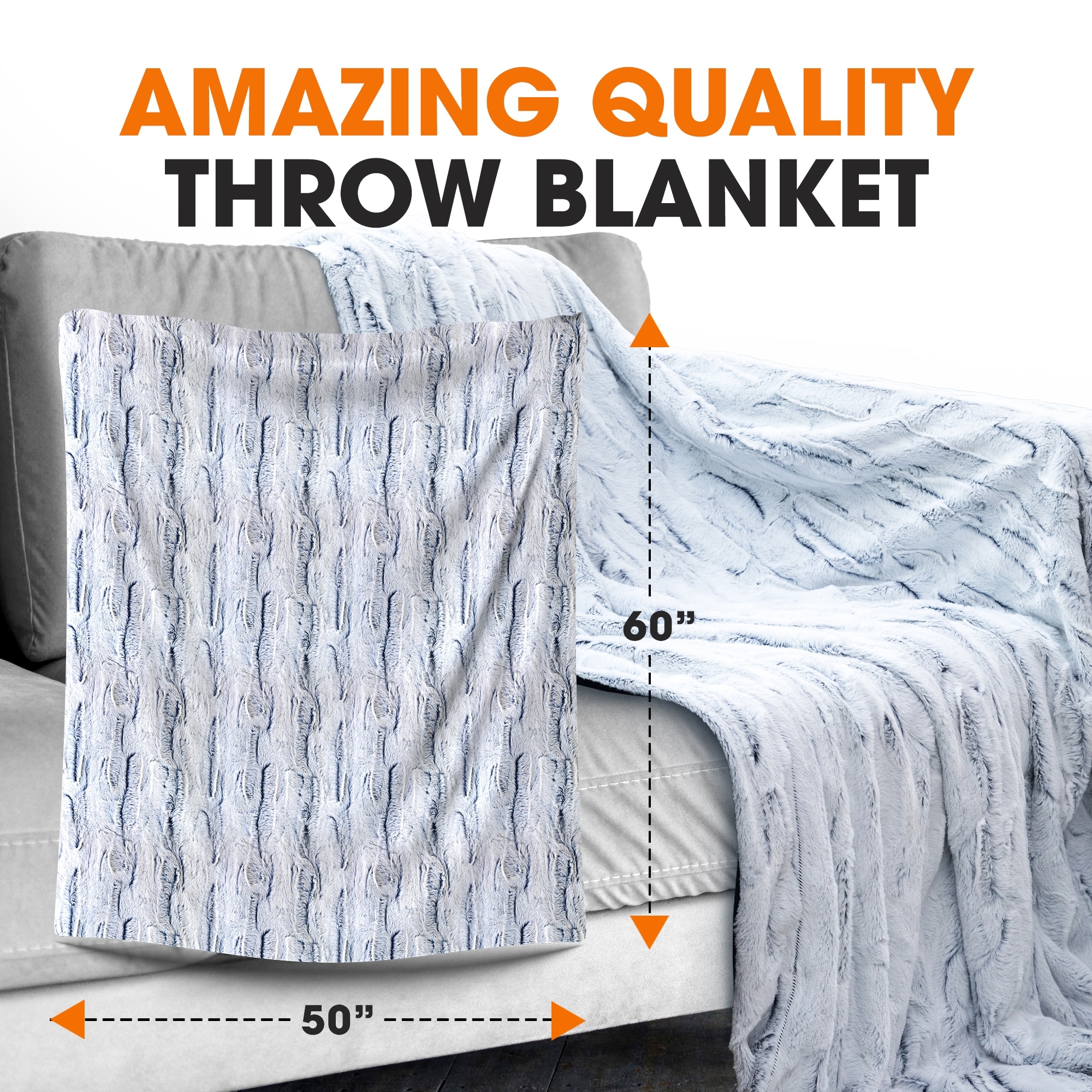 White and blue throw outlet