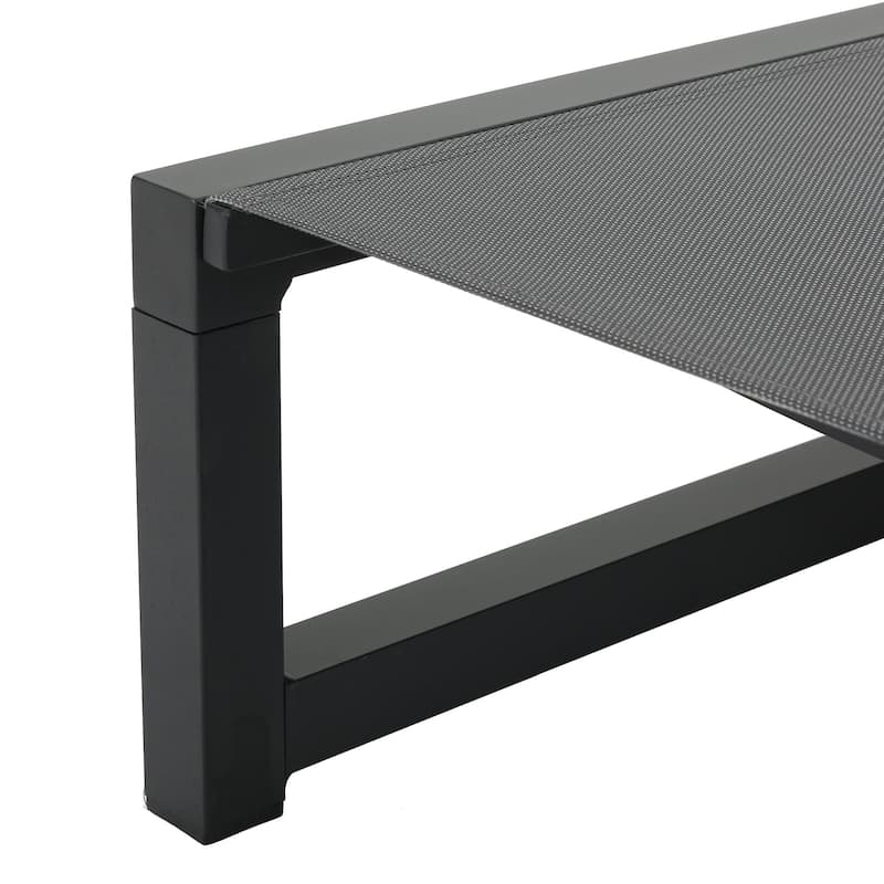 Outdoor aluminum frame mesh chaise lounge chair