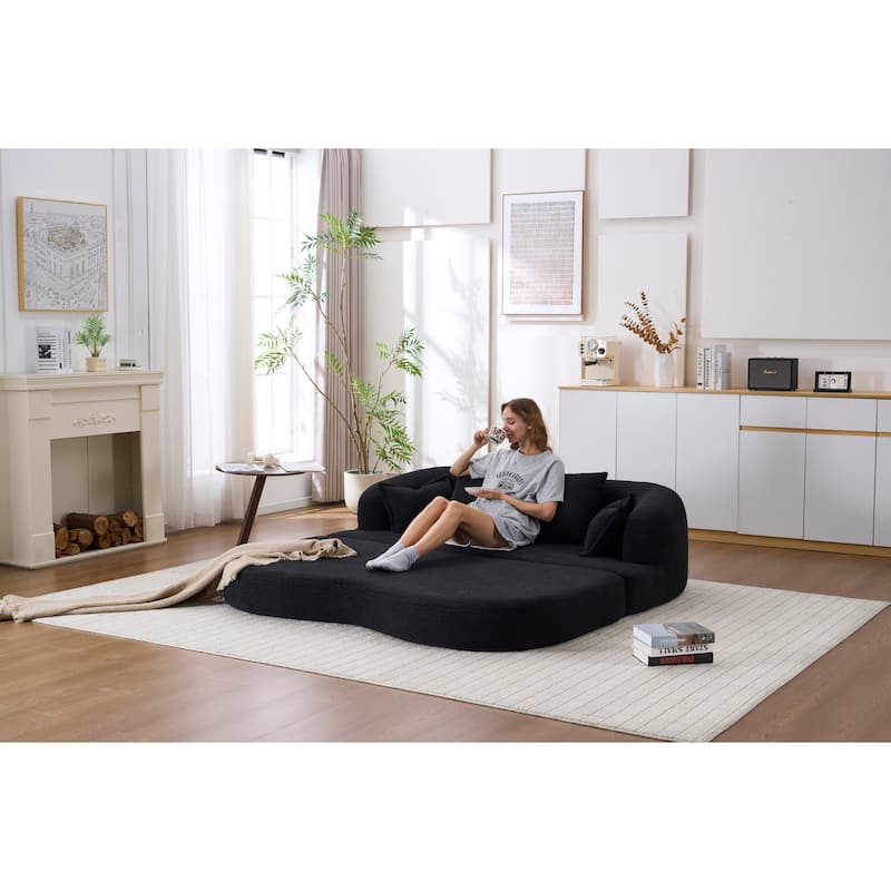 2-in-1 Foldable Sofa Bed,70 Inch Folding Boneless Couch