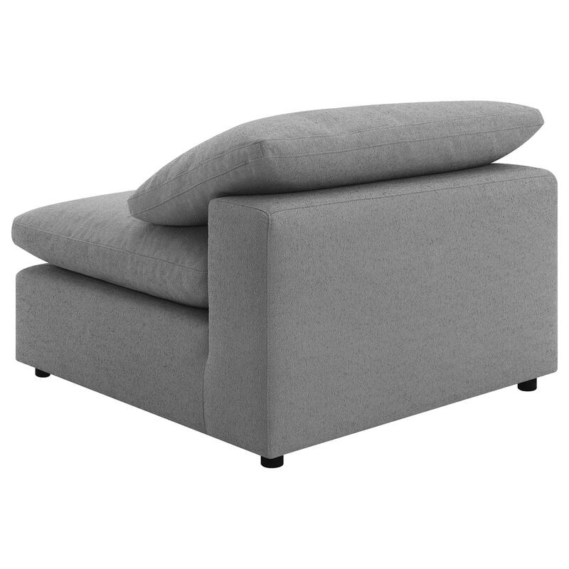 Segoura Grey Boucle Upholstered Armless Chair