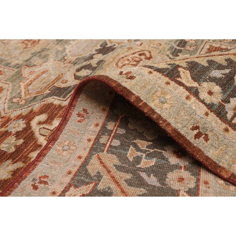 ECARPETGALLERY Hand-knotted Jamshidpour Dark Copper Wool Rug - 8'1 x 10'3