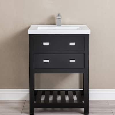 Viola 24-inch MDF 1-drawer Single Bowl Ceramic Top Vanity