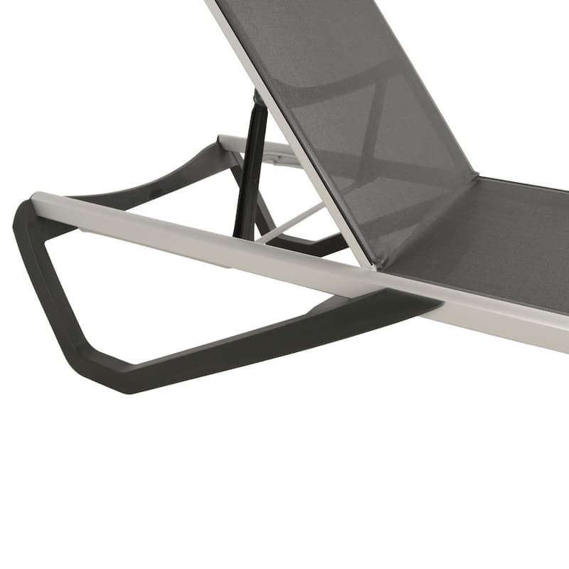 Furnish Theory Seabreeze Deck Patio Sunloungers Lounge Chairs Outdoor Chaise Lounges (Various Frame & Mesh Colors; Set of 2)