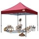 preview thumbnail 32 of 61, ABCCANOPY Outdoor Commercial Metal Patio Pop-Up Canopy - 10ftx10ft Burgundy