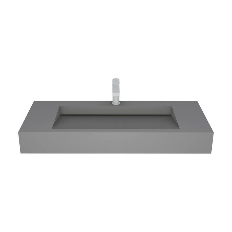 Audrey 36" - 72" Solid Surface Bathroom Vanity Top