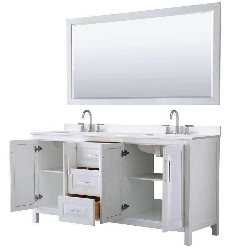 Wyndham Collection WCV252572D-QTZ-US3M70 Daria 72" Free Standing