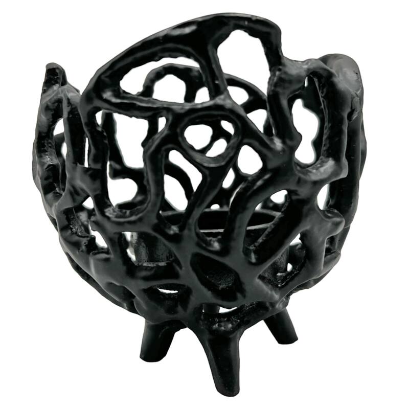 Decorative Handmade Aluminum Round Votive Candle holder Set of 2