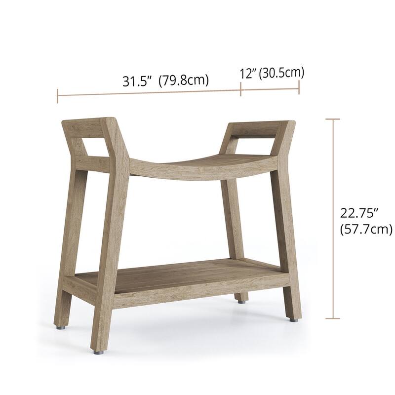 Patented Asia Ascend Teak Shower Bench