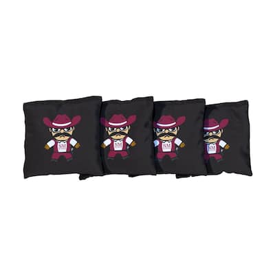 New Mexico State Aggies Tokyodachi Black Cornhole Bags