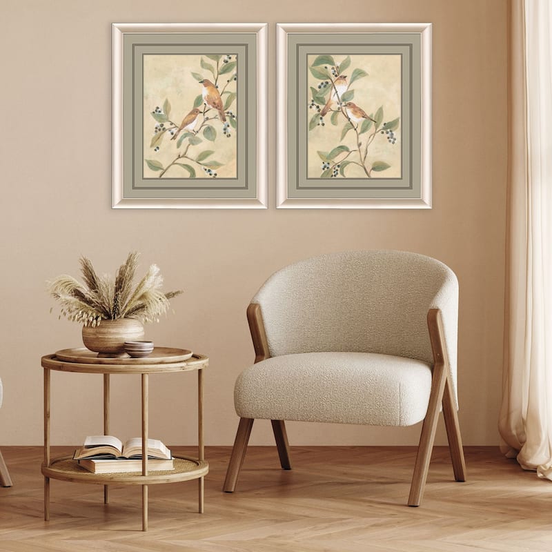 Songbird Fresco S/2 Framed Art Under Glass