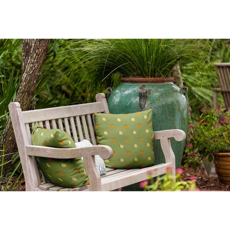 Oranges and Lemons Pattern Indoor/Outdoor Throw Pillow
