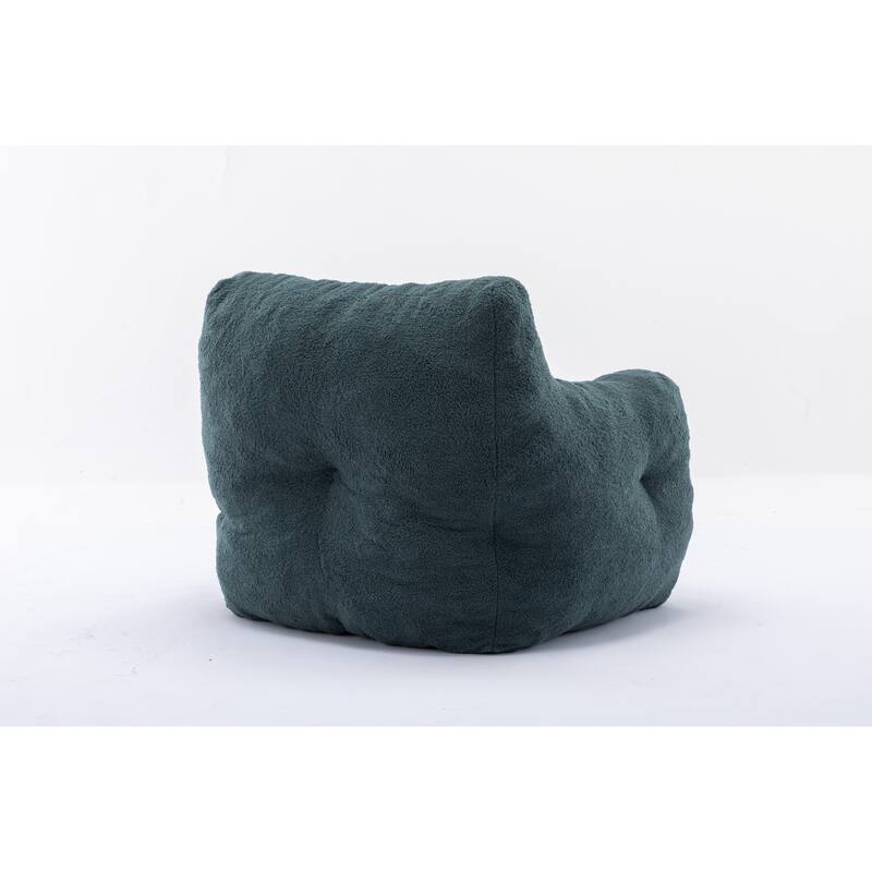 010-Soft Teddy Fabric Tufted Foam Bean Bag Chair