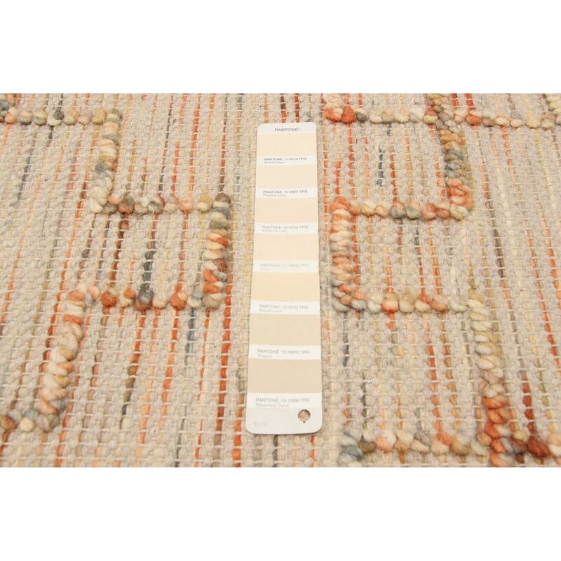ECARPETGALLERY Braid weave Sienna Beige Wool Rug - 5'1 x 8'1