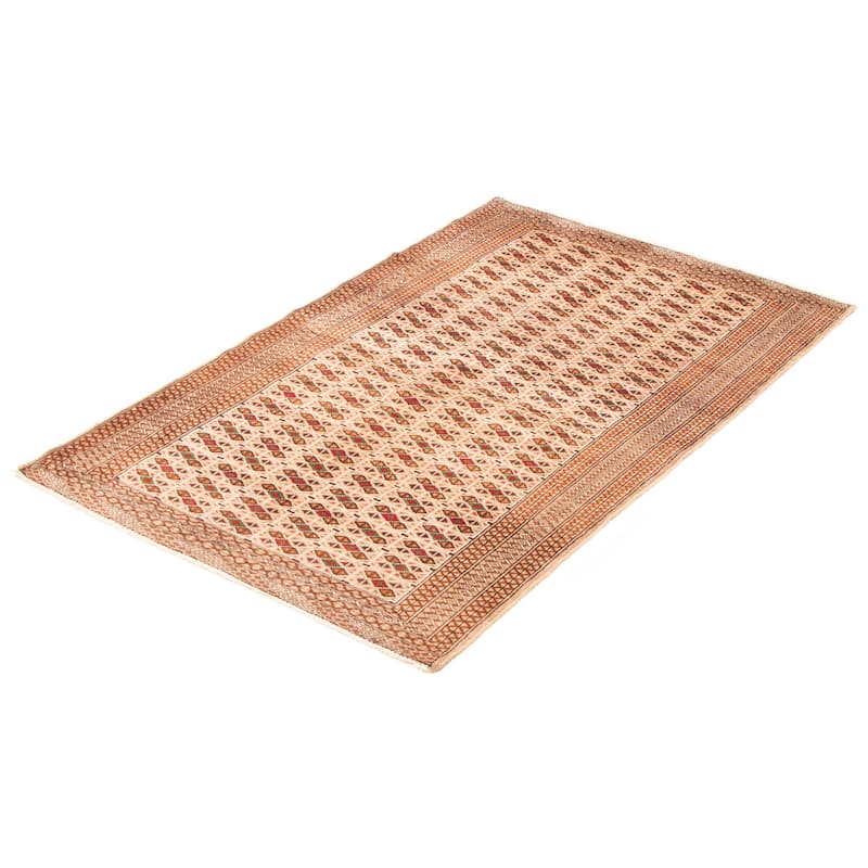 ECARPETGALLERY Hand-knotted Teimani Tan Wool Rug - 4'0 x 6'4