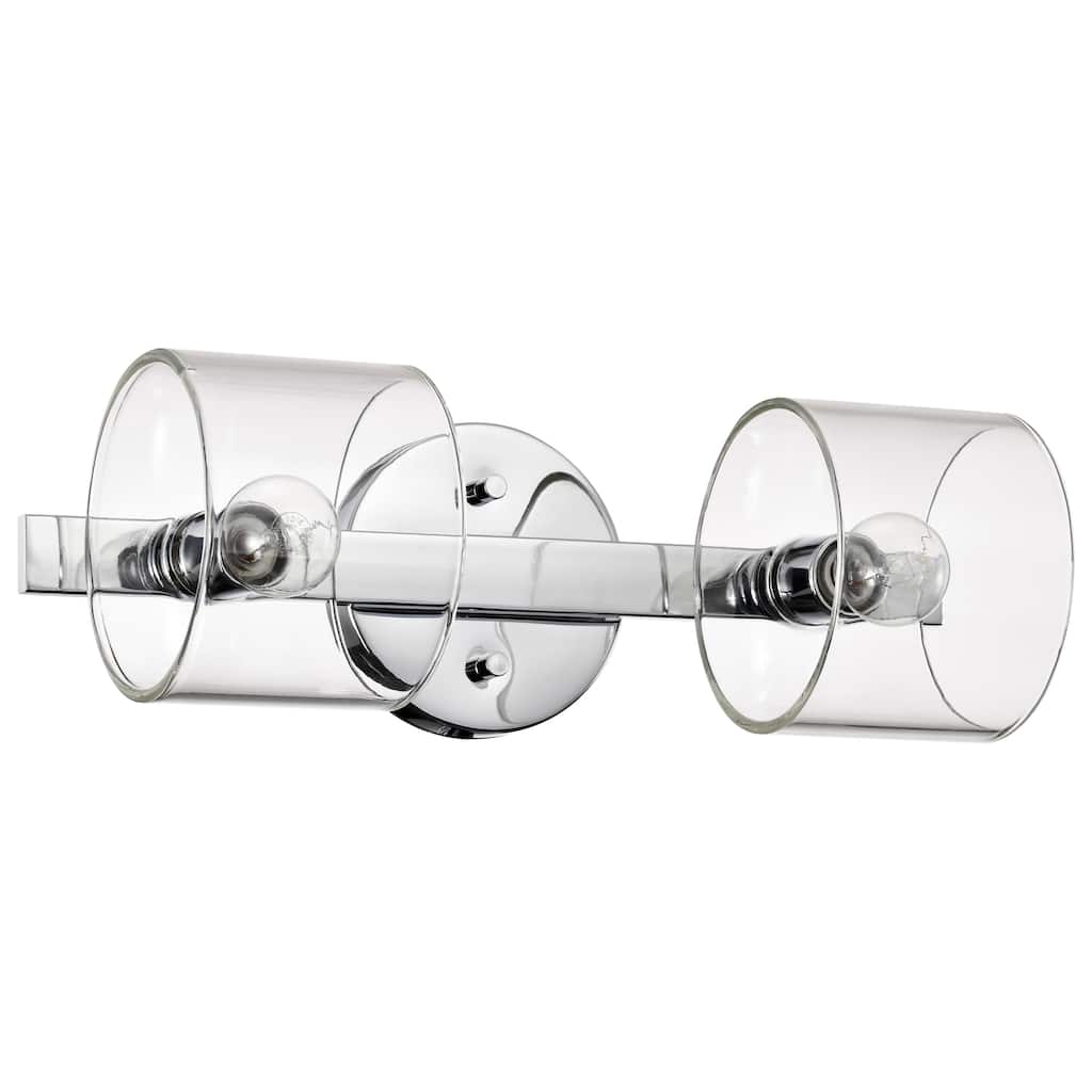 Marlowe 2 Light Vanity Polished Nickel with Clear Glass - Polished Nickel