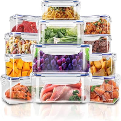 Food Storage Container Set - Pack of 24 Blue