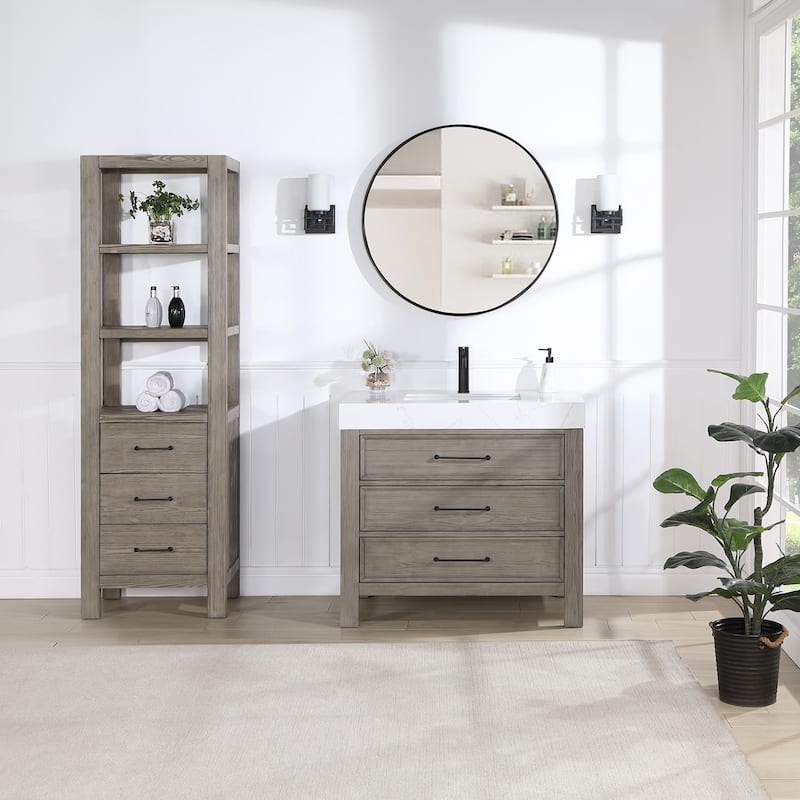 Miseno MV-703836 León 36" Free Standing Single Basin Vanity Set with