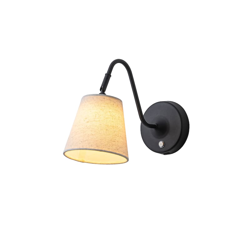 W6" Battery Operated Wall Sconces Dimmable Integrated LED Rechargeable Cordless Swing Head Wall Lamp for Bedroom