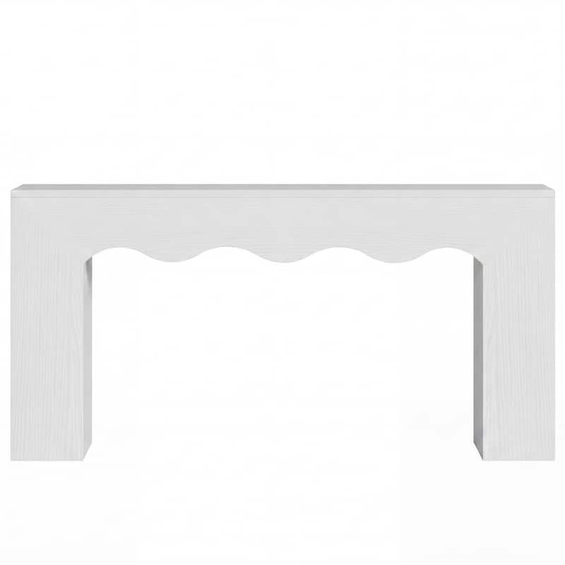63” Farmhouse Console Table Narrow Hallway Stand for Entryway Living Room Brown