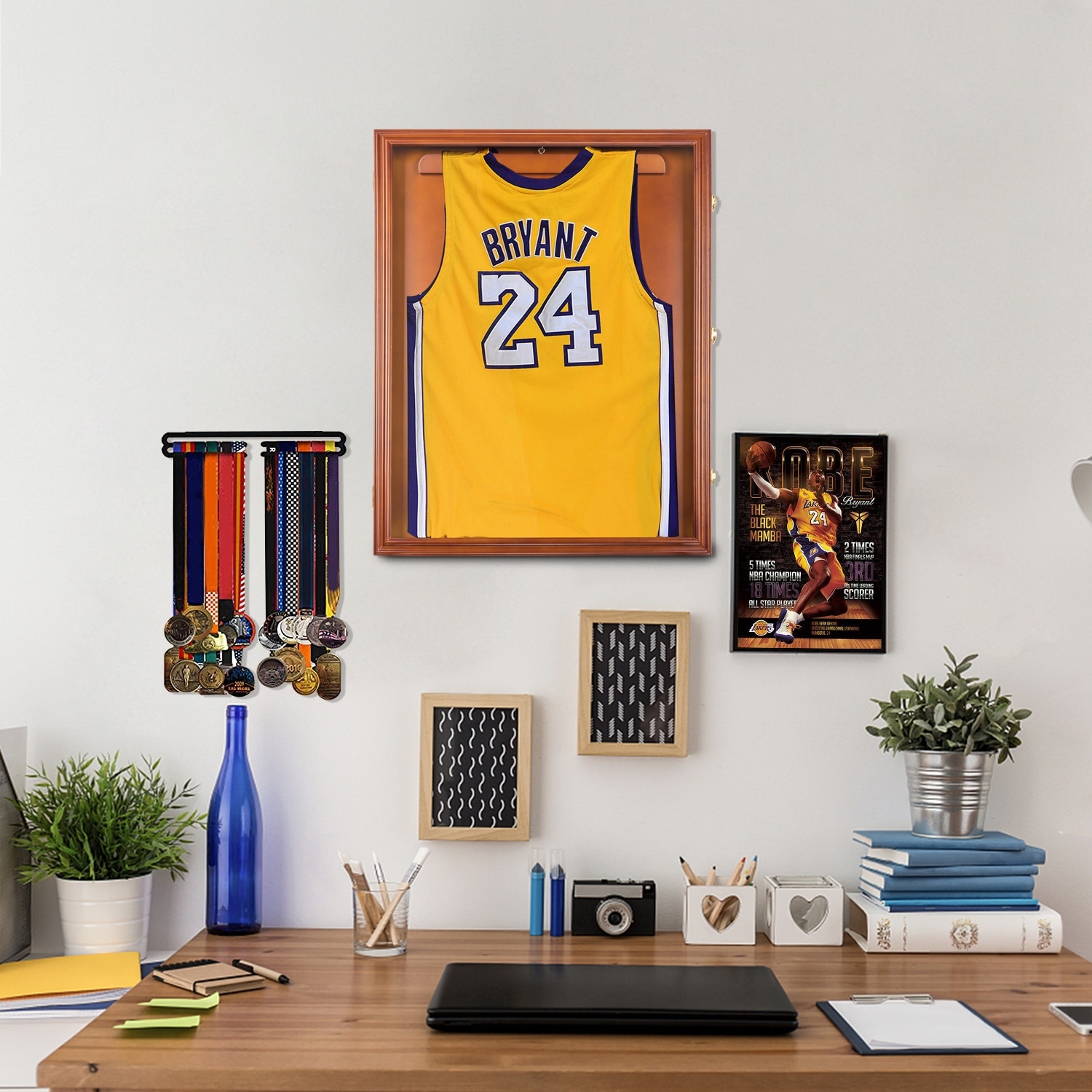 Jersey Display Frame Case Large Frames Shadow Box Lockable with UV Protection Acrylic Hanger and Wall Mount Option for Baseball Basketball Football Soccer Hockey Sport Shirt 